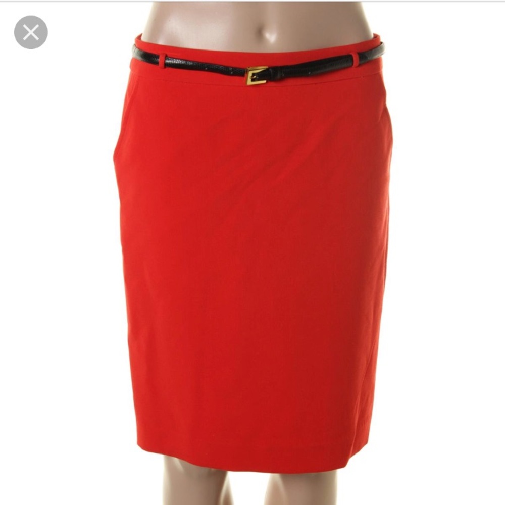 Trina Turk Red Pencil Skirt